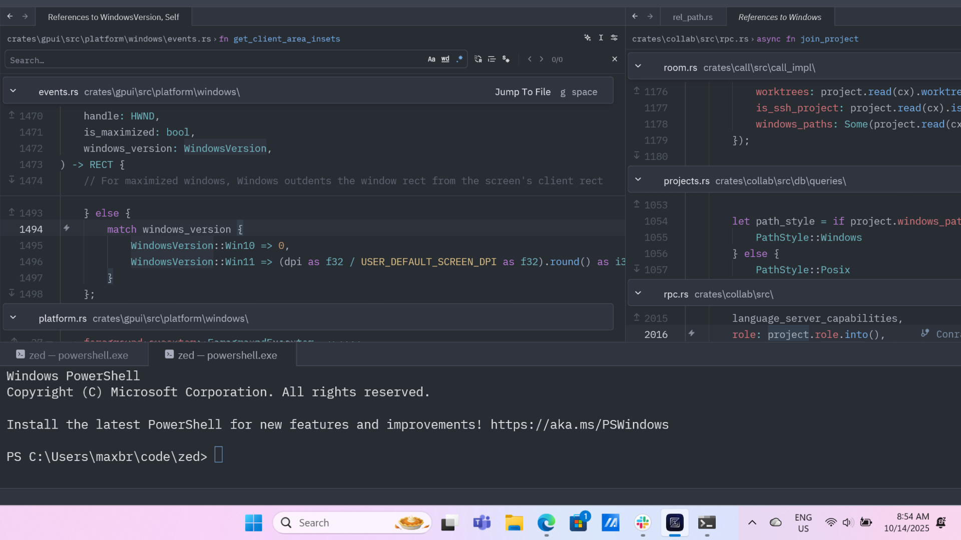 Zed's multibuffers on Windows